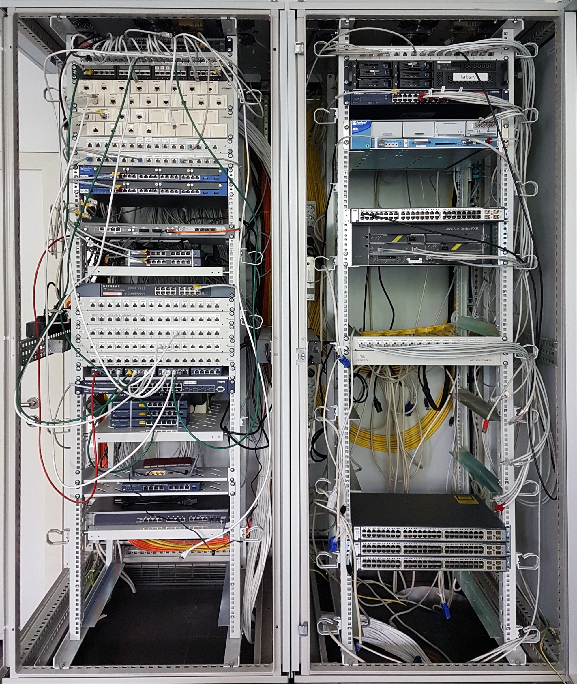 Rack in the network lab